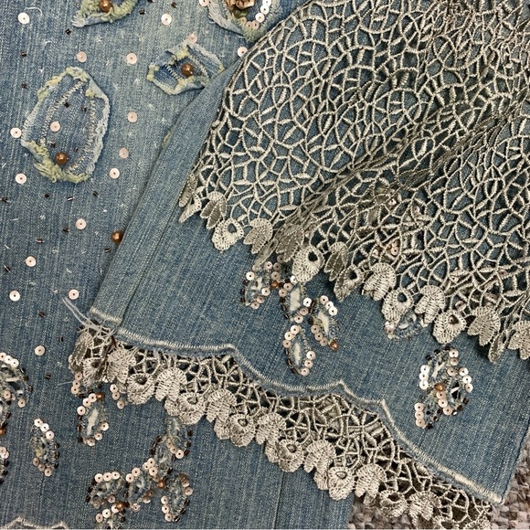 Chagall Vintage Y2K Embroidered Jeans - Picture 5 of 9